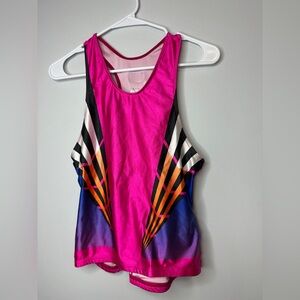 Nike Vintage Racing/Cyclign Tank Pink and Multicolor Women's Tank Top